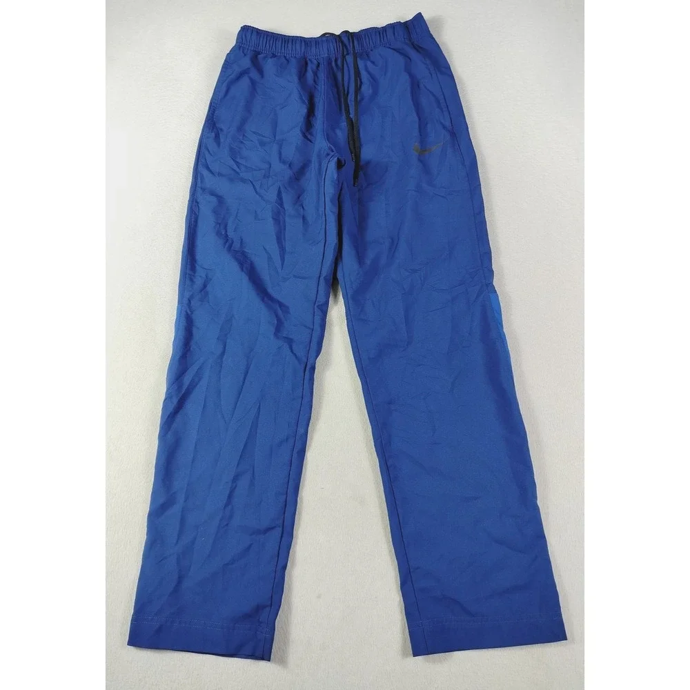 Nike Track Pants Mens Large Blue Dri-FIT Woven Elastic Waist Pockets‎ Athletic